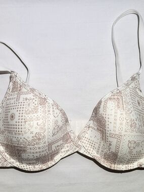 Lucky Brand Cream Bandana Print T-Shirt Bra